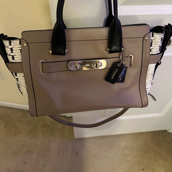 Coach Swagger Colorblock with Embossed Python - Picture 1 of 6